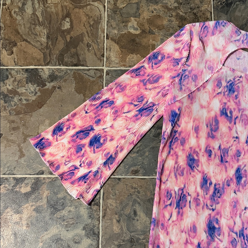 Bar III Pink and Purple Long Sleeve Dress - Picture 8 of 11